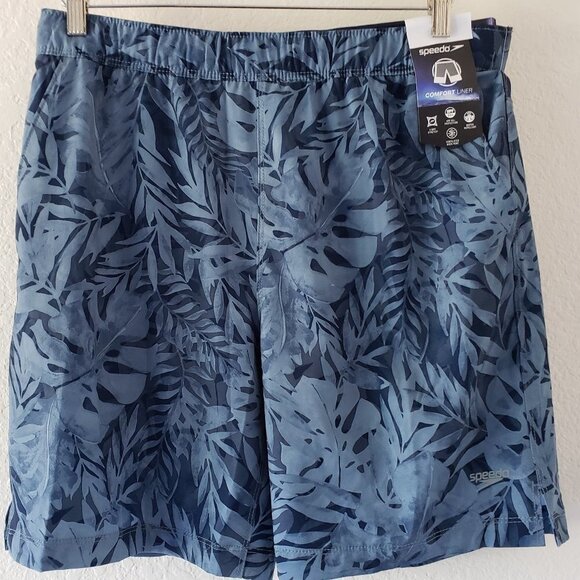 NWT - Speedo China Blue Board Short Tech Volley W/Hydroliner - Size M (32/34) - Picture 1 of 4
